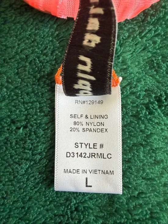 Dippin' Daisy's Coral and Tie-Dye Pink Yellow Ribbed Bikini Bottom - Picture 6 of 7